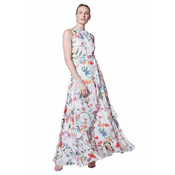 NEW COMPLI K floral print maxi dress in white multi - Picture 3 of 3